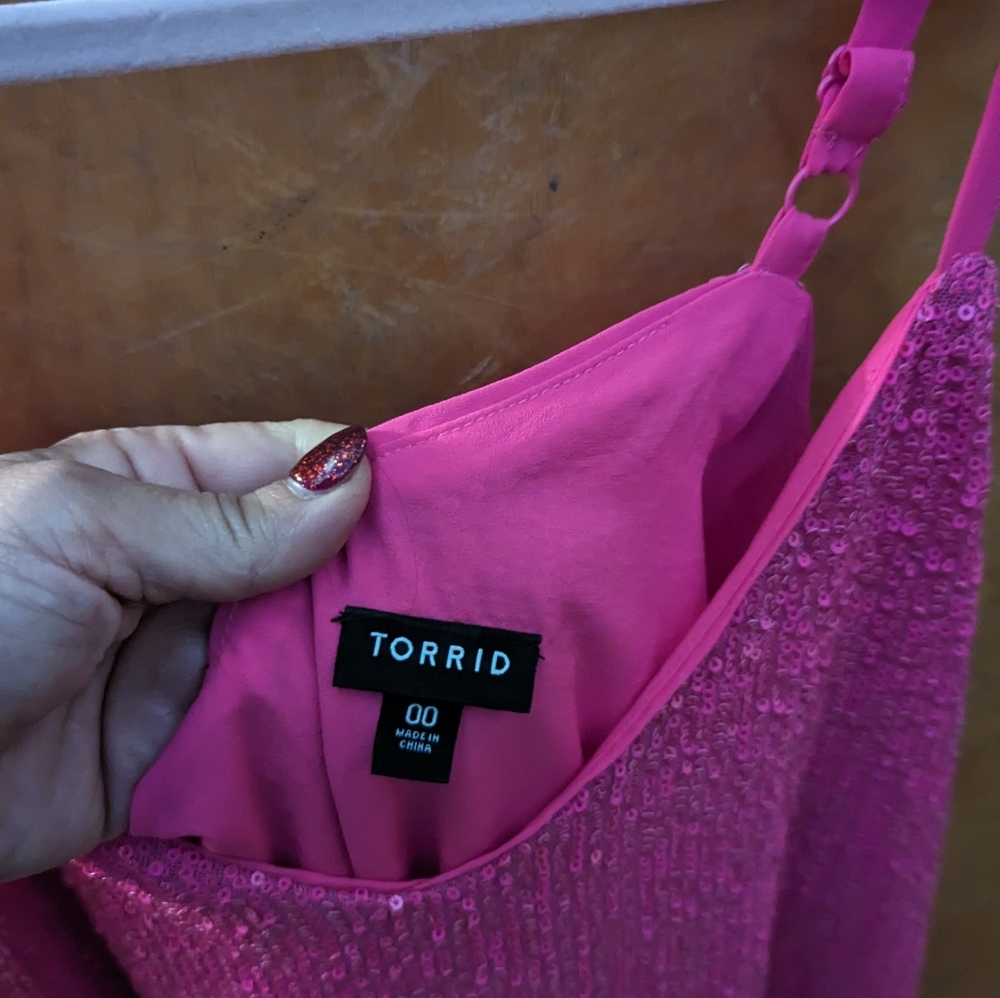 Torrid Hot Pink Sequin Camisole 00